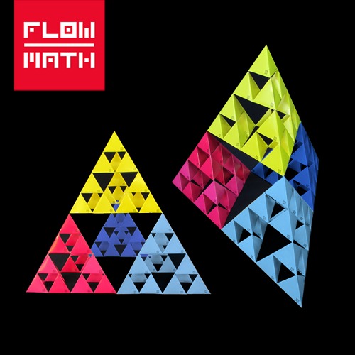 [플로우수학교구] 시어핀스키 피라미드 만들기 4단계(288장) - 16인용
